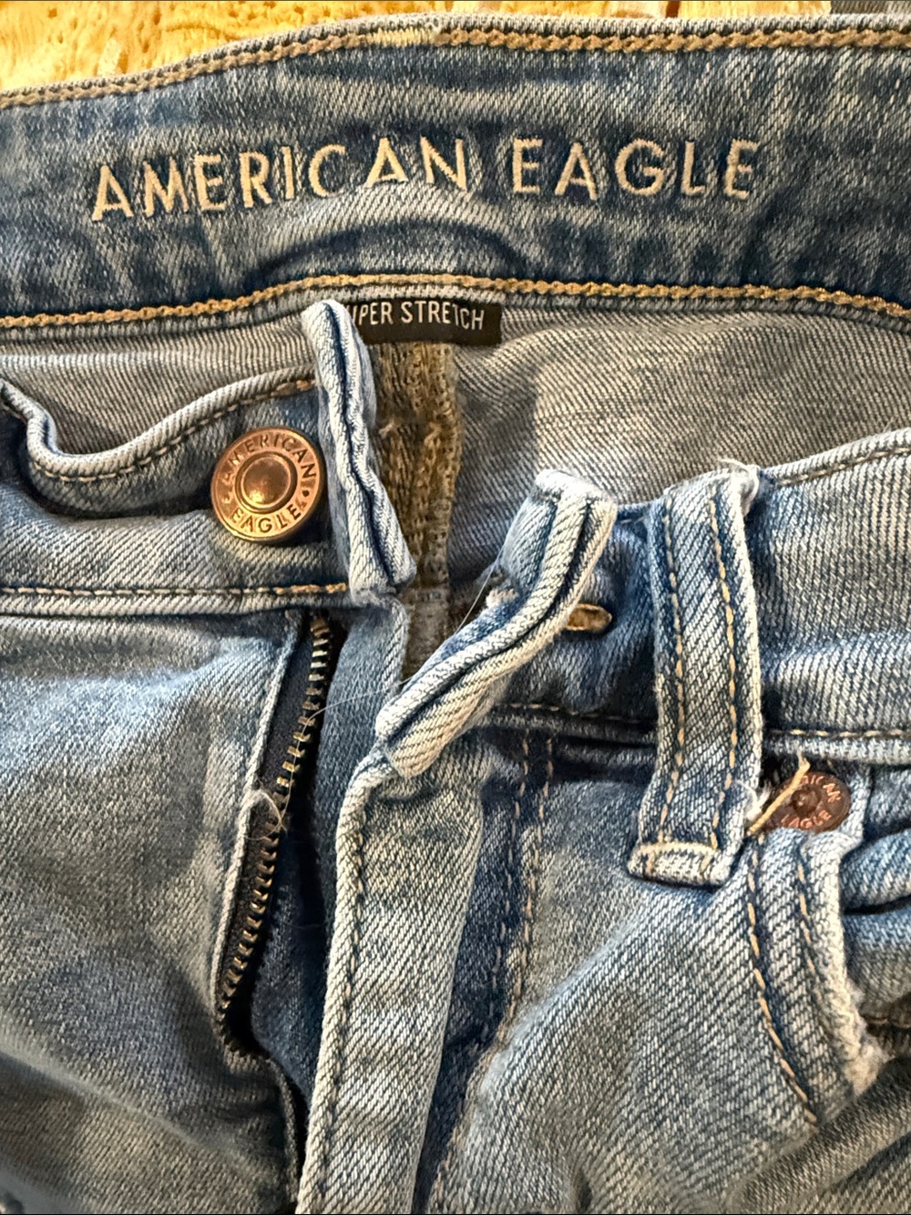 American Eagle Outfitters Light Blue High Rise Stretch Jeans